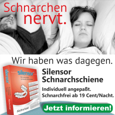 SilensorEasy - Die individuell vom Labor angepasste Profi-Schnarcherschiene. Weltweit! Schnarchfrei für ab 19 Cent/Nacht!